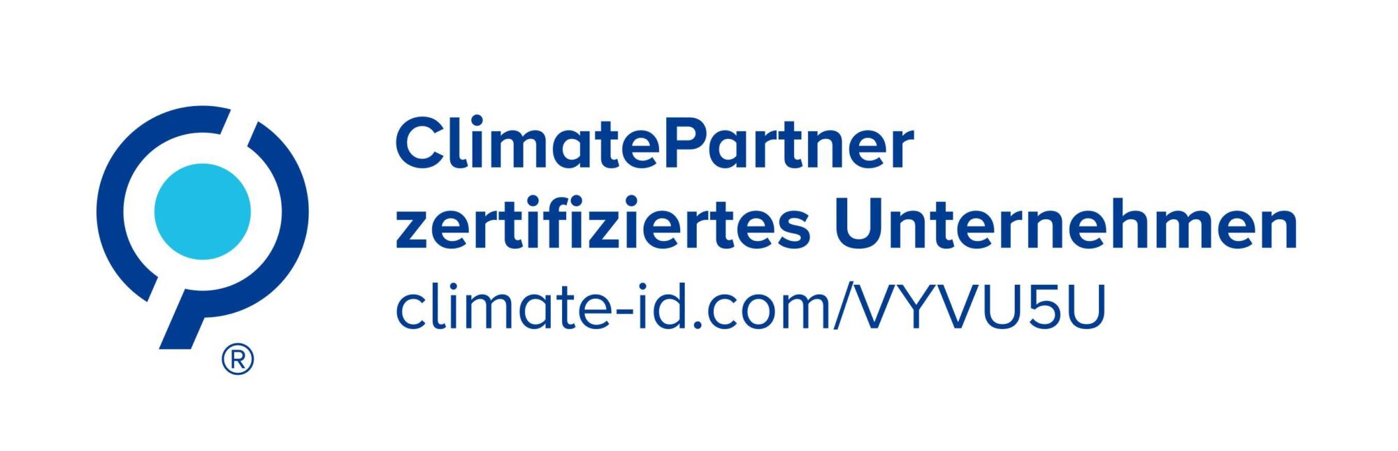 Logo ClimatePartner-zertifiziertes Unternehmen